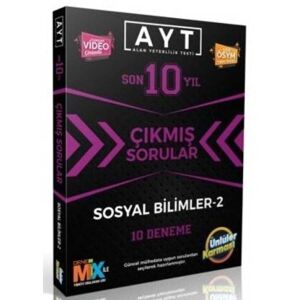 ÜNLÜLER KARMASI AYT SOSYAL BİLİMLER-2 TIPKI BASIM 10 KARMA DENEME (2012-2021)