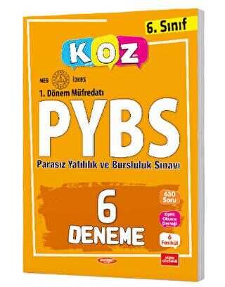 KURMAY 6 KOZ PARASIZ YATILILIK VE BURSLULUK SINAVI (6 DENEME) (İADESİZ)