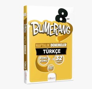 Günay 8. Sınıf Bumerang Türkçe Haftalık Denemeler