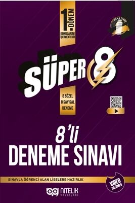 NİTELİK 8.SINIF 1.DÖNEM YENİ NESİL SÜPER 8'Lİ DENEME SINAVI