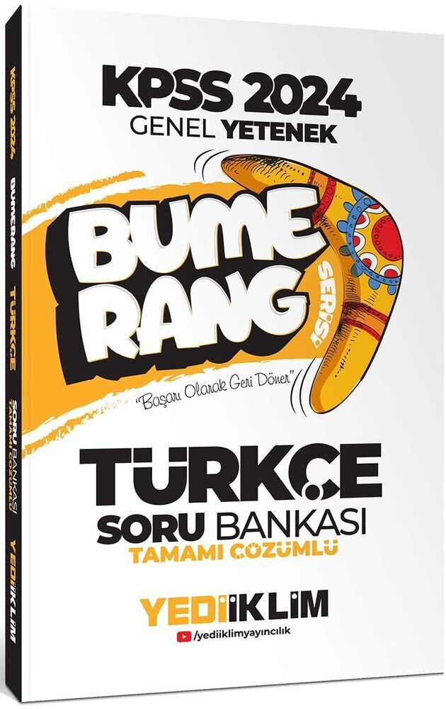 YEDİİKLİM KPSS TÜRKÇE BUMERANG SORU BANKASI 2024