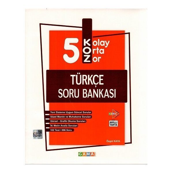 GAMA KOZ 8.SINIF TATLI SERT TÜRKÇE SORU BANKASI