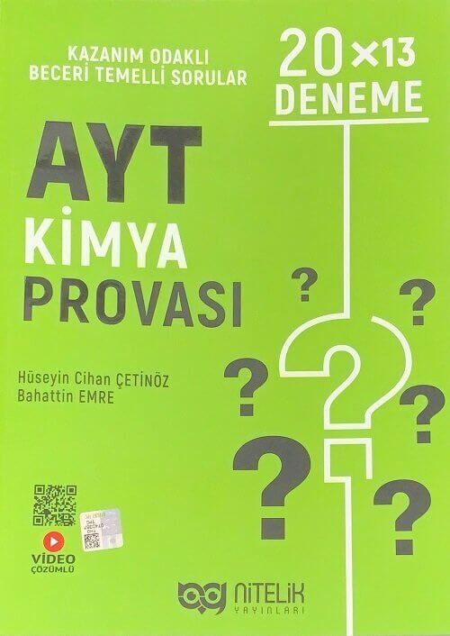 Nitelik Yks Ayt Kimya Provası 20 X 13 Deneme