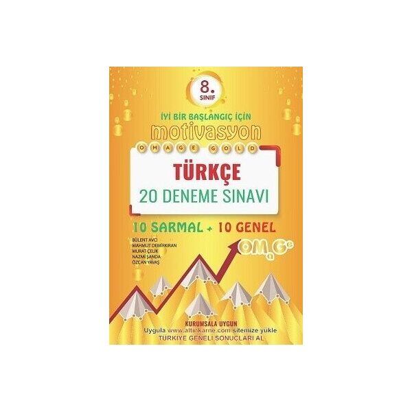 Omage 8.Sınıf Omage Gold Motivasyon Türkçe 20 Deneme Sınavı