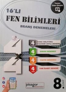 Zeka Küpü 8.Sınıf  Pisagor 16'Li Fen Bilimleri Branş Denemeleri