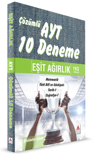 Delta Kültür Yayınevi AYT Eşit Ağırlık Çözümlü 10 Deneme
