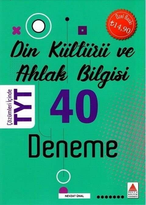 Delta Kültür Yayınevi TYT Din Kültürü ve Ahlak Bilgisi 40 Deneme
