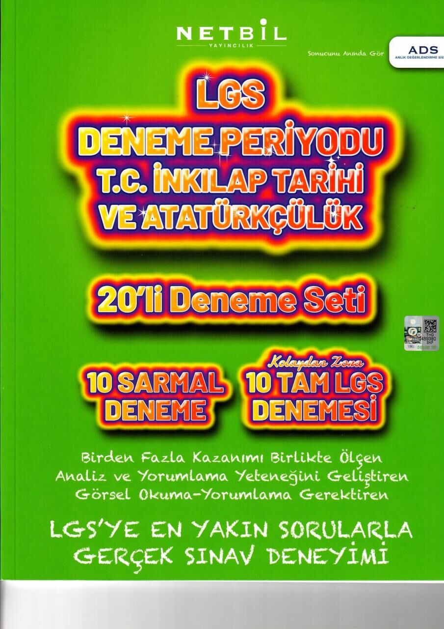 Netbil 8.Sınıf Inkılap Tarihi Ve Atatürkçülük 20'Li Deneme Periyodu