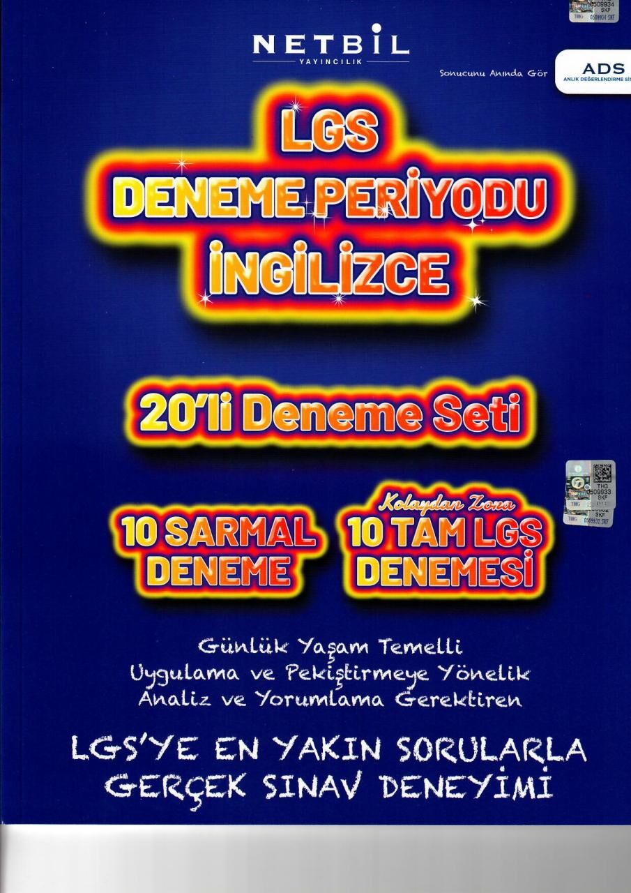 Netbil 8.Sınıf İngilizce 20'Li Deneme  Periyodu