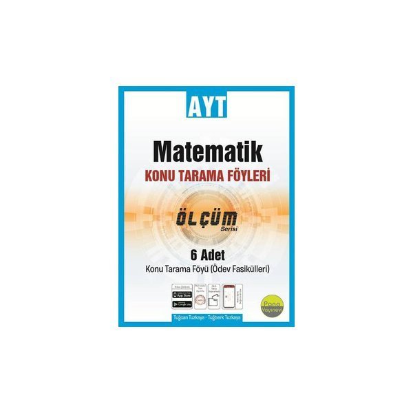 Pano Yayınevi AYT Matematik Tarama Föyleri (6 Fasikül 6x24 Sayfa)