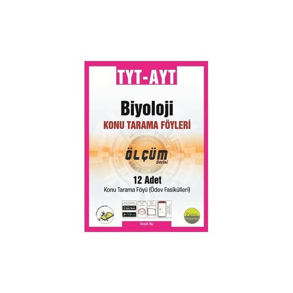 Pano Yayınevi TYT-AYT Biyoloji Tarama Föyleri (12 Fasikül 12x16 Sayfa)