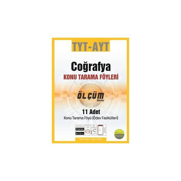 Pano Yayınevi TYT-AYT Coğrafya Tarama Föyleri (11 Fasikül 11x16 Sayfa)