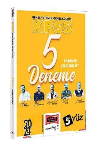 YARGI KPSS 5YÜZ EKİBİ GENEL KÜLTÜR GENEL YETENEK TÜM DERSLER 5 Lİ DENEME