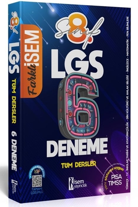 2021 Farklı İsem LGS 8. Sınıf Tüm Dersler Dijital Çözümlü 6 Deneme İsem Yayıncılık