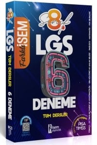 2021 Farklı İsem LGS 8. Sınıf Tüm Dersler Dijital Çözümlü 6 Deneme İsem Yayıncılık
