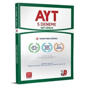 Çözüm 3D 2021 Yks Ayt Eşit Ağırlık 5 Deneme Video Çözümlü Çözüm 3D Yayınları