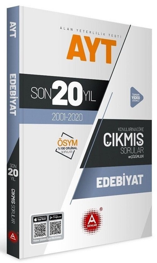 A YAYINLARI AYT EDEBİYAT 20 YIL SORU VE ÇÖZÜMLERİ