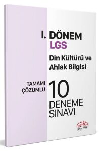 Editör 8.Sınıf  1. Dönem Din Kültürü 10 Deneme Sınavı Fasikülü