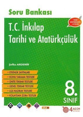 4 ADIM 8.SINIF T.C.İNK.TAR ve ATATÜRKÇÜLÜK SORU BANKAS