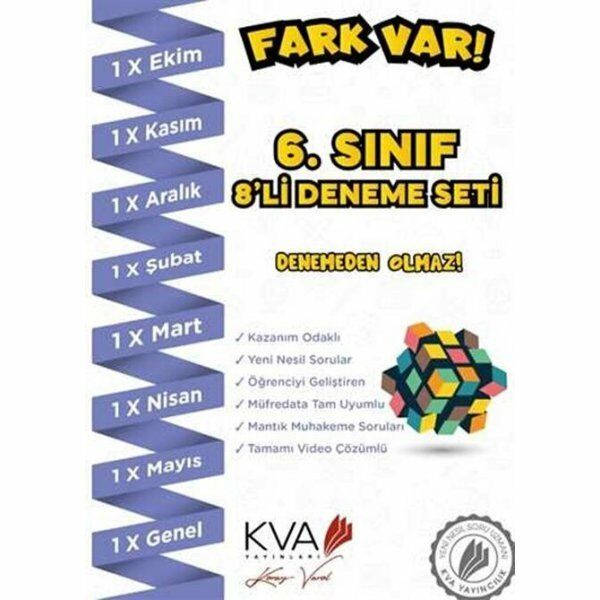 6. Sınıf 8'Li Deneme Seti Kva Yayıncılık