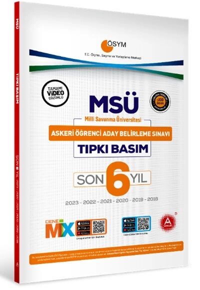 A YAYINLARI SON 6 YIL MSÜ TIPKI BASIM DENEME SINAVI