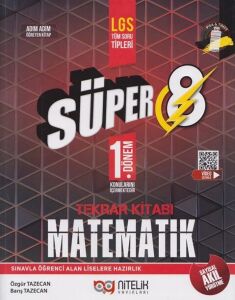 Nitelik 8.Sınıf 1.Dönem Süper Matematik Soru Tekrar Kitabı