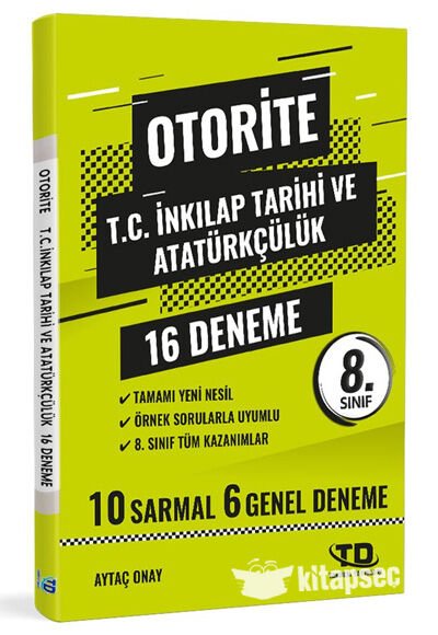TANDEM OTORİTE İNKILAP TARİHİ DENEMELERİ 8.SINIF