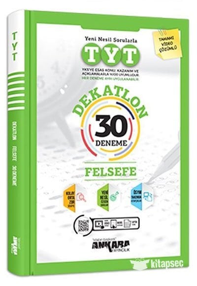 ANKARA TYT DEKATLON FELSEFE 30 DENEME