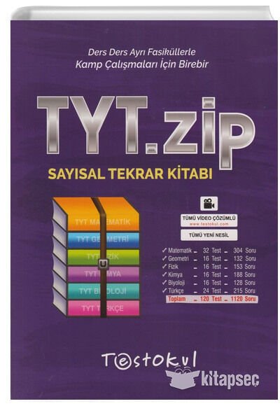 TEST OKUL TYT ZİP SAYISAL KAMP VE TEKRAR KİTABI