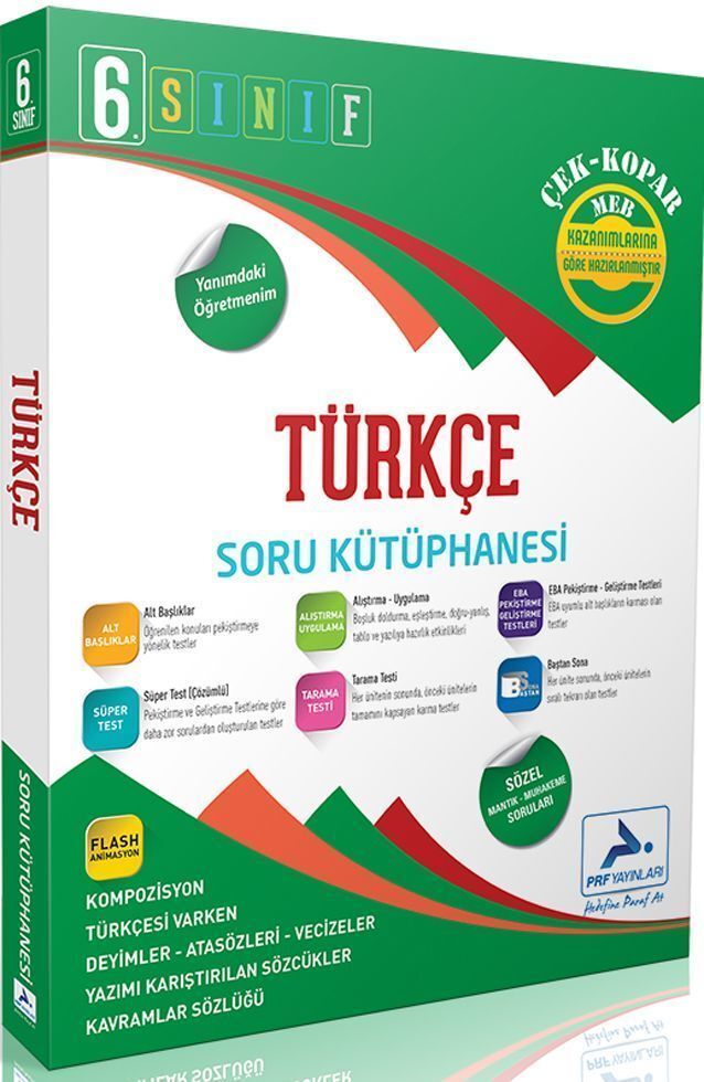 Prf Yayınları 6. Sınıf Türkçe Soru Kütüphanesi