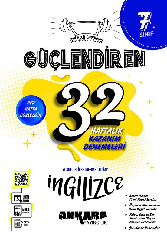 ANKARA 7.SINIF İNGİLİZCE 32 HAFTALIK KAZANIM DENEMELERİ