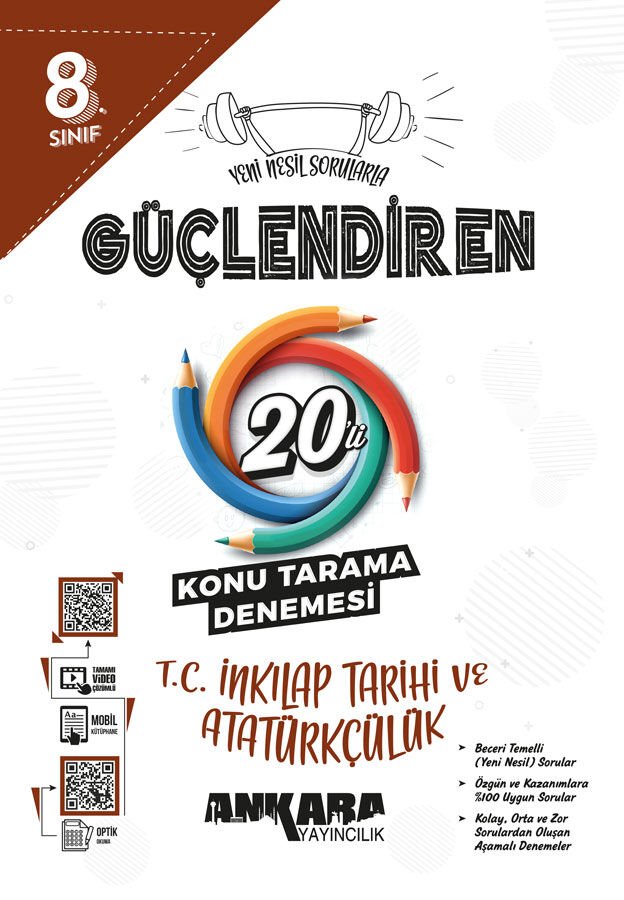 ANKARA 8.SINIF GÜÇLENDİREN İNKİLAP KONU TARAMA 20 DENEME