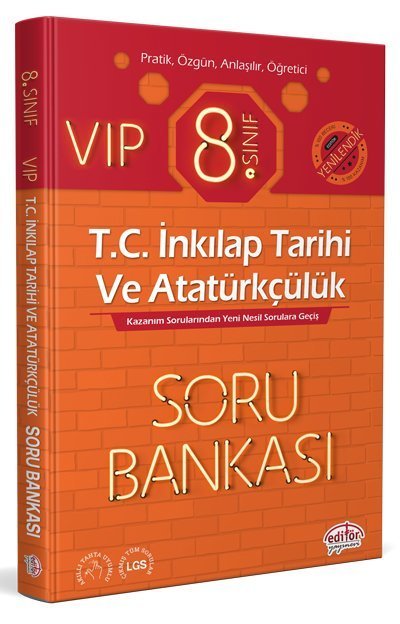 8. Sınıf Vip T.C. İnkilâp Tarihi ve Atatürkçülük Soru Bankası