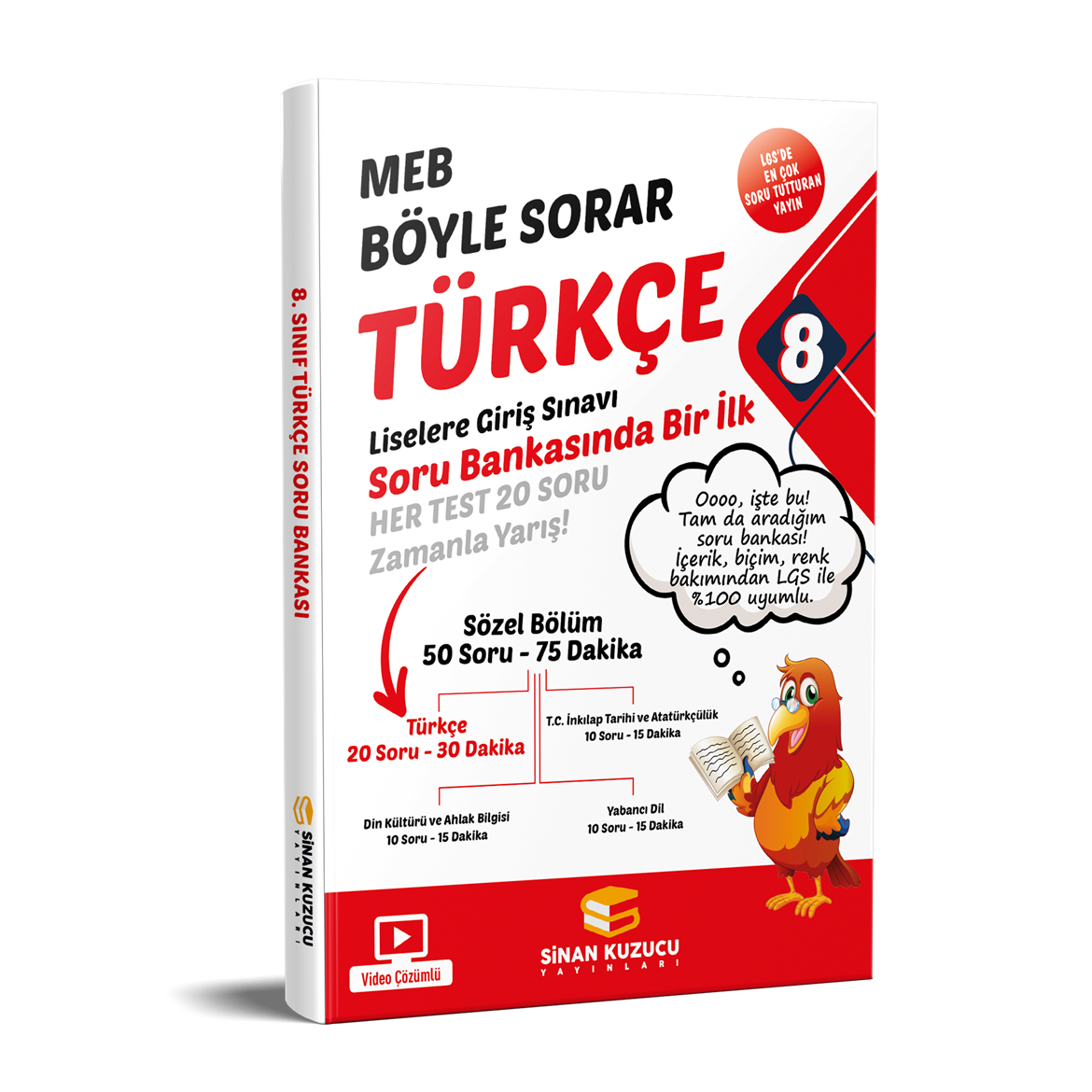 Sinan Kuzucu Yayınları 8.Sınıf MEB Böyle Sorar Türkçe Soru Bankası 2022