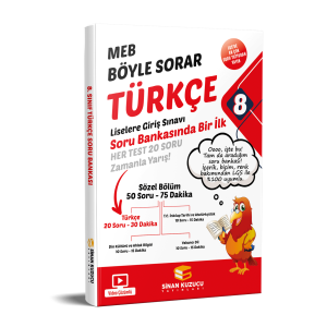 Sinan Kuzucu Yayınları 8.Sınıf MEB Böyle Sorar Türkçe Soru Bankası 2022