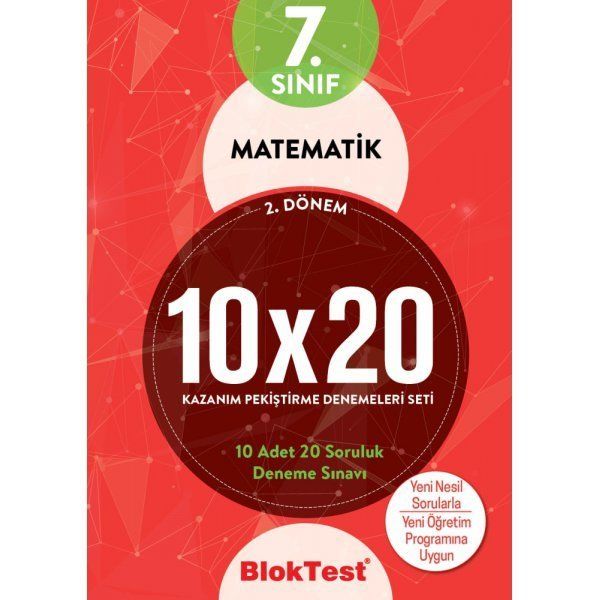 Bloktest 7.Sınıf Matematik 10X20 Kazanım Denemeleri 2.Dönem