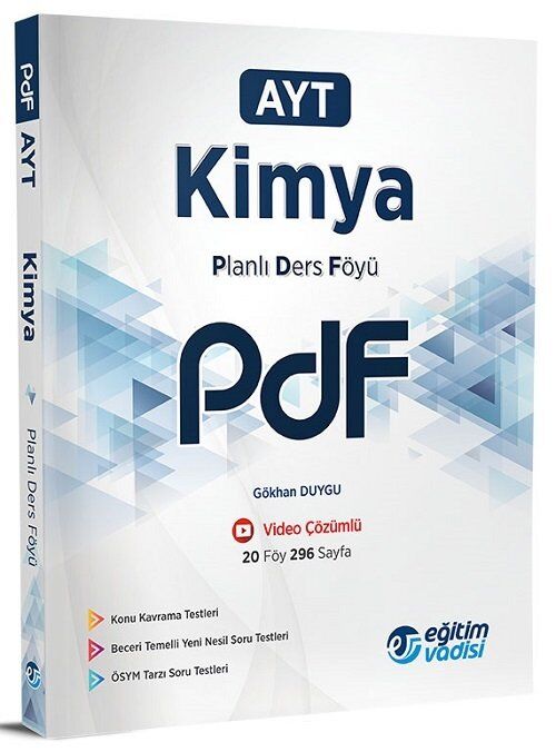 Eğitim Vadisi 2022 Ayt Planlı Ders Föyü Kımya