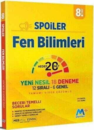 MARTI 8.SINIF SPOILER FEN BİLİMLERİ DENEMESİ
