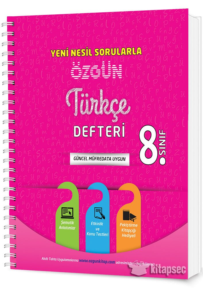 ÖZGÜN 8.SINIF TÜRKÇE DEFTERİ