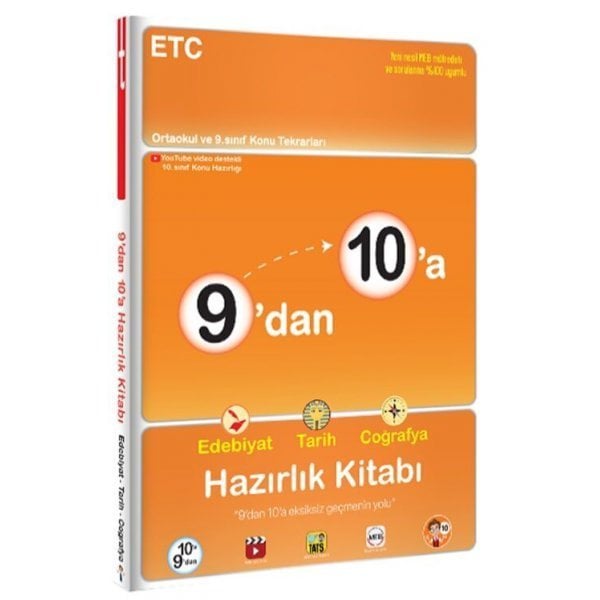 Tonguç Yayınları 9'dan 10'a Edebiyat Tarih Coğrafya Hazırlık Kitabı