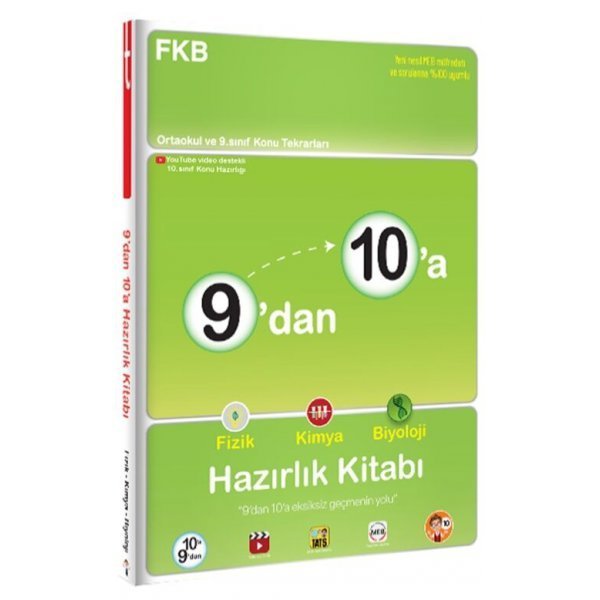 Tonguç Yayınları 9'dan 10'a Fizik Kimya Biyoloji Hazırlık Kitabı