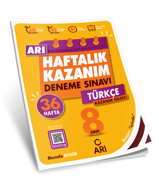 ARI 8.SINIF TÜRKÇE HAFTALIK KAZANIM DENEME SINAVLARI