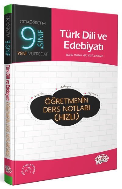 EDİTÖR 9.SINIF TÜRK DİLİ VE EDEBİYATI ÖĞRETMENİN HIZLI DERS NOTLARI