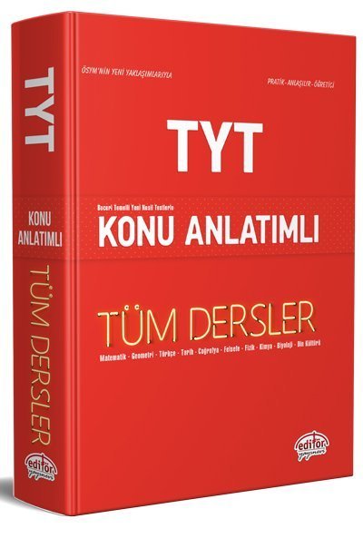EDİTÖR TYT TÜM DERSLER KONU ANLATIMLI KIRMIZI KİTAP