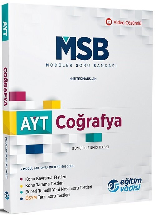 EĞİTİM VADİSİ AYT MODULER SORU BANKASI COGRAFYA