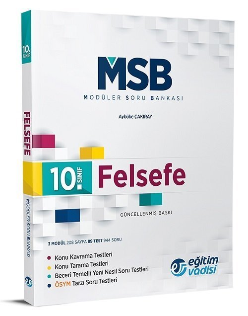 EĞİTİM VADİSİ 10.SINIF MODÜLER SORU BANKASI FELSEFE