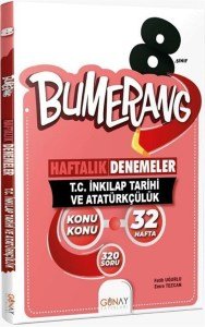 Günay 8. Sınıf Bumerang 32 Haftalık T.C. İnkılap Tarihi Ve Atatürkçülük Denemeleri