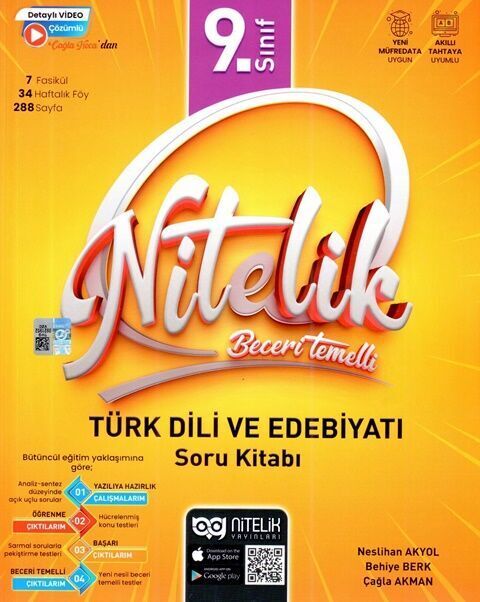 NİTELİK 9.SINIF TÜRK DİLİ VE EDEBİYATI BECERİ TEMELLİ SORU KİTABI