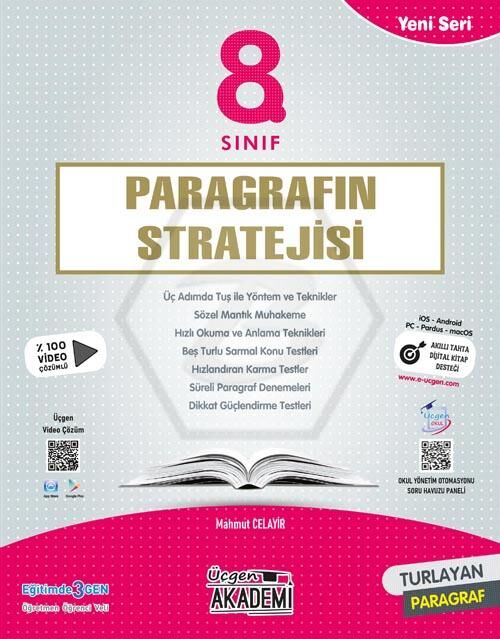 ÜÇGEN 8.SINIF YENİ SERİ PARAGRAFIN STRATEJİSİ - SORU BANKASI + 4 DENEME SINAVI İLAVELİ